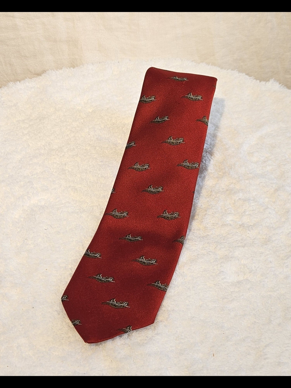 Robert Talbott Sea Otter Necktie Red